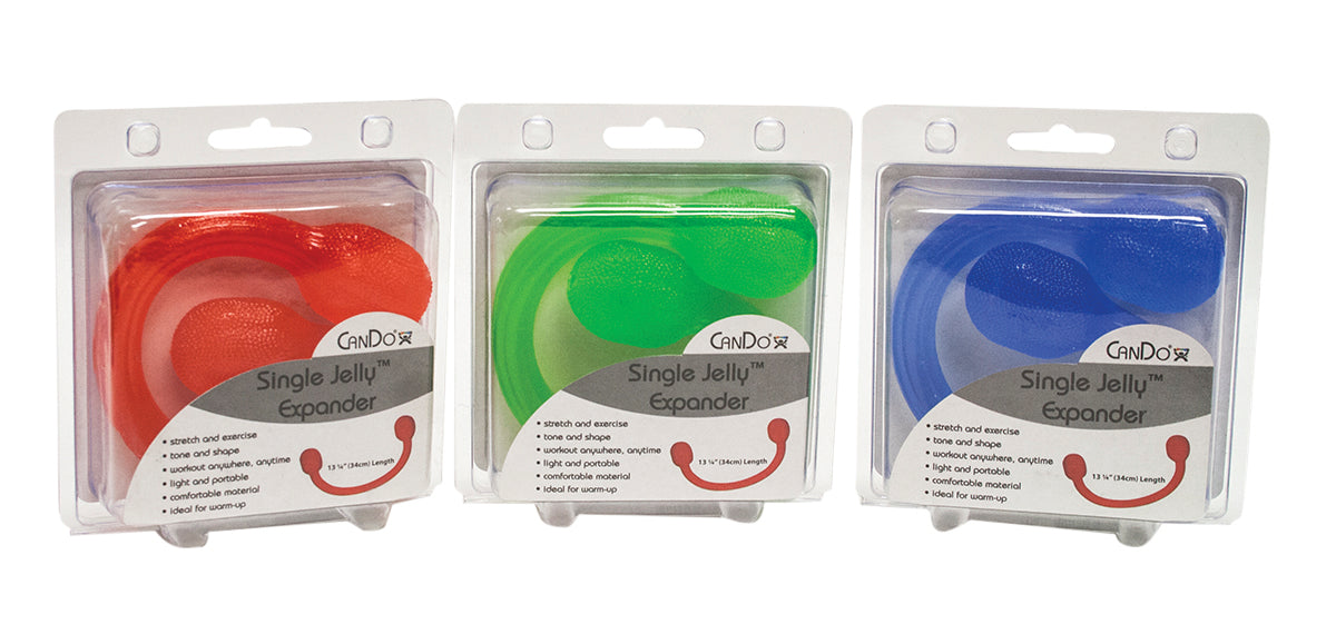 CanDo Jelly Expander Single Exerciser - 3-piece set (red, green, blue)