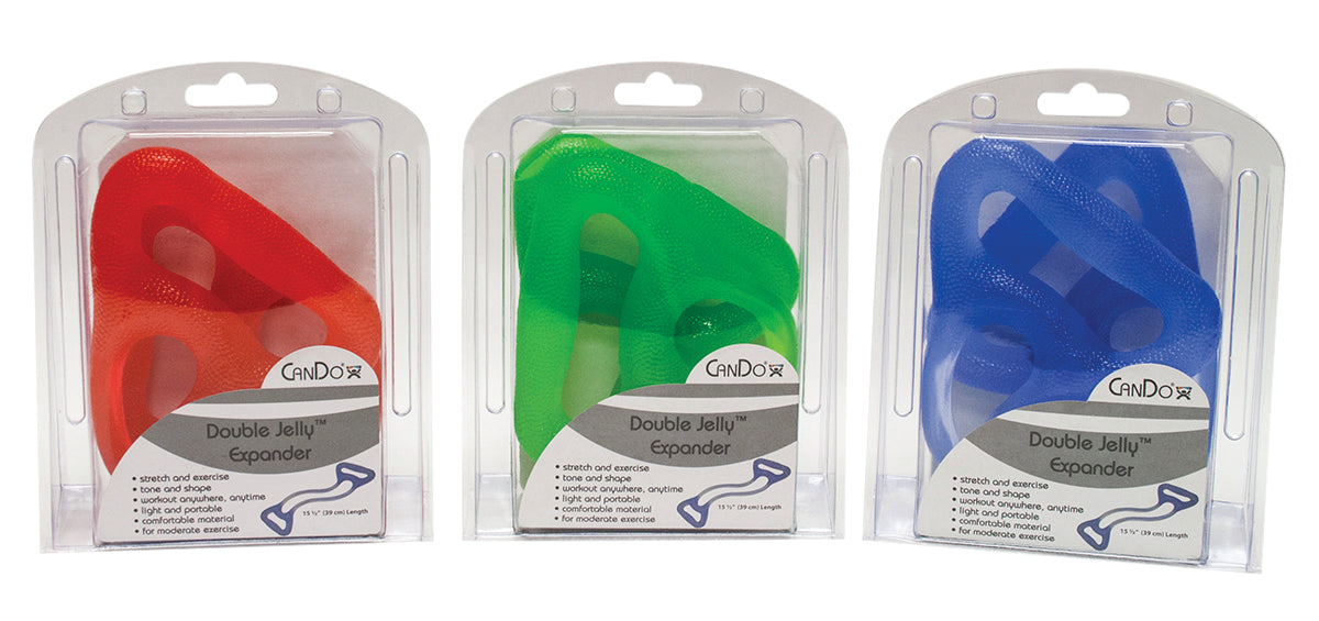 CanDo Jelly Expander Double Exerciser - 3-piece set (red, green, blue)