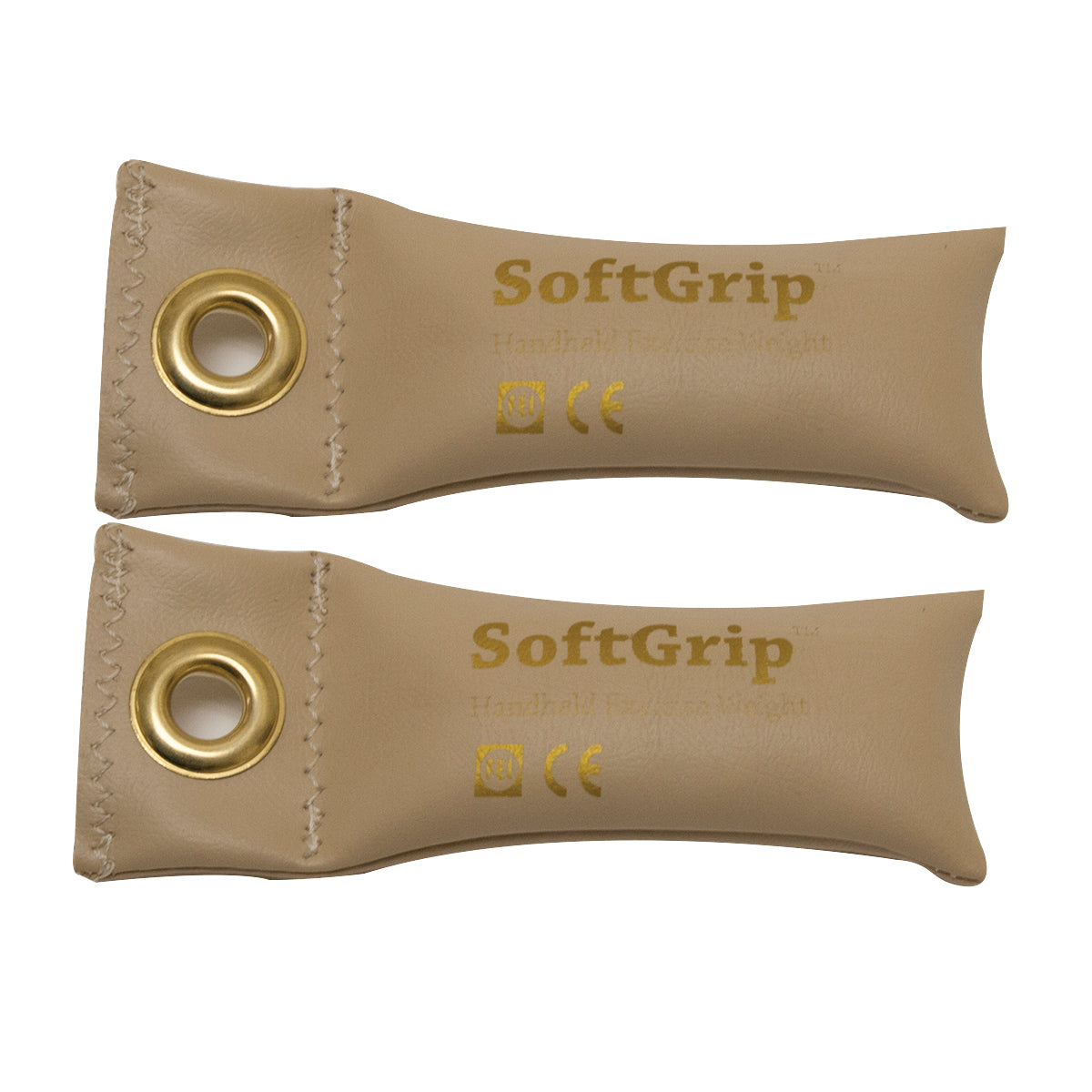 CanDo SoftGrip Hand Weight - .5 lb - Tan - pair