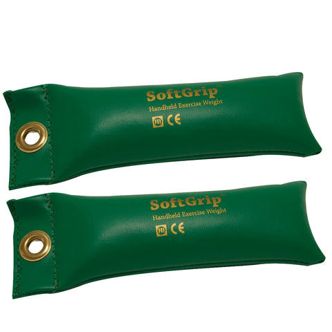 CanDo SoftGrip Hand Weight - 2 lb - Green - pair