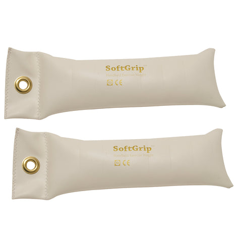 CanDo SoftGrip Hand Weight - 4 lb - Silver - pair