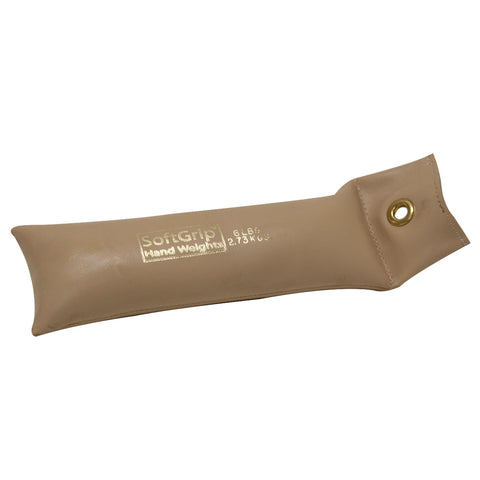 CanDo SoftGrip Hand Weight - 6 lb - Tan