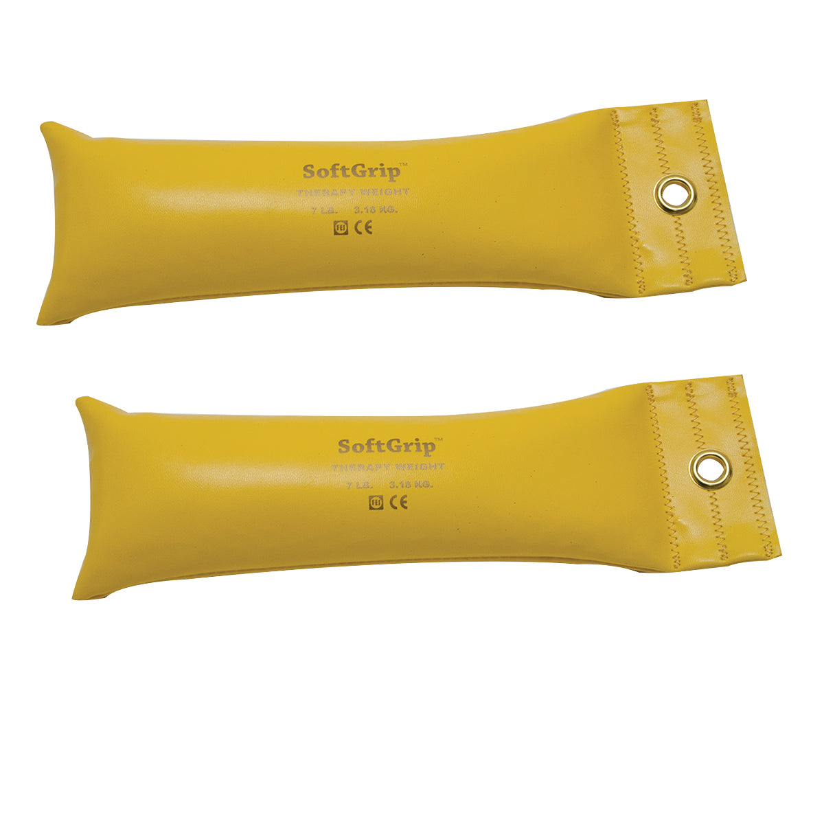 CanDo SoftGrip Hand Weight - 7 lb - Yellow - pair