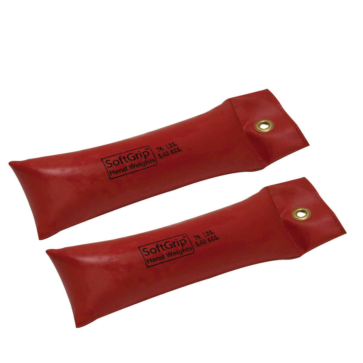 CanDo SoftGrip Hand Weight - 7.5 lb - Red - pair