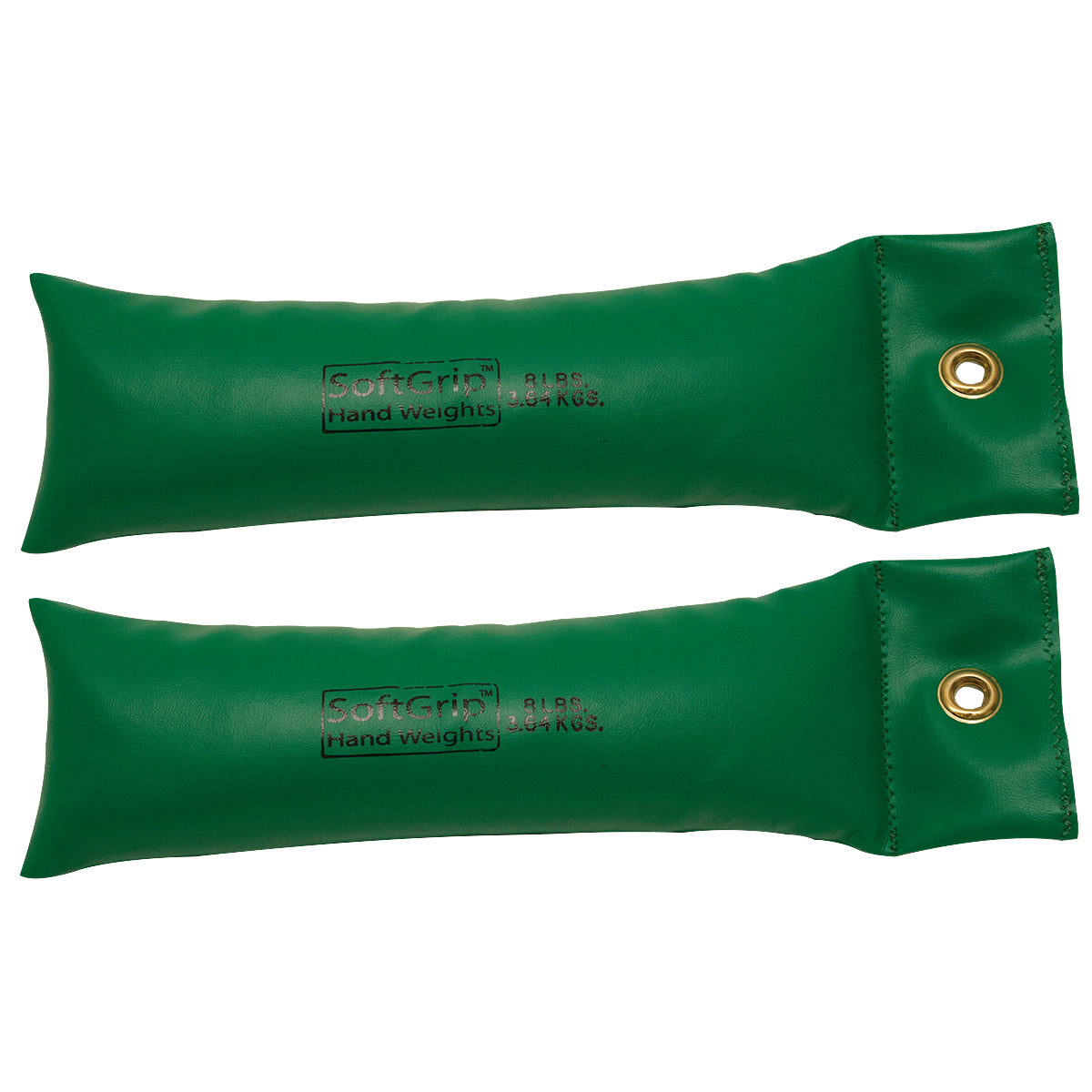 CanDo SoftGrip Hand Weight - 8 lb - Green - pair