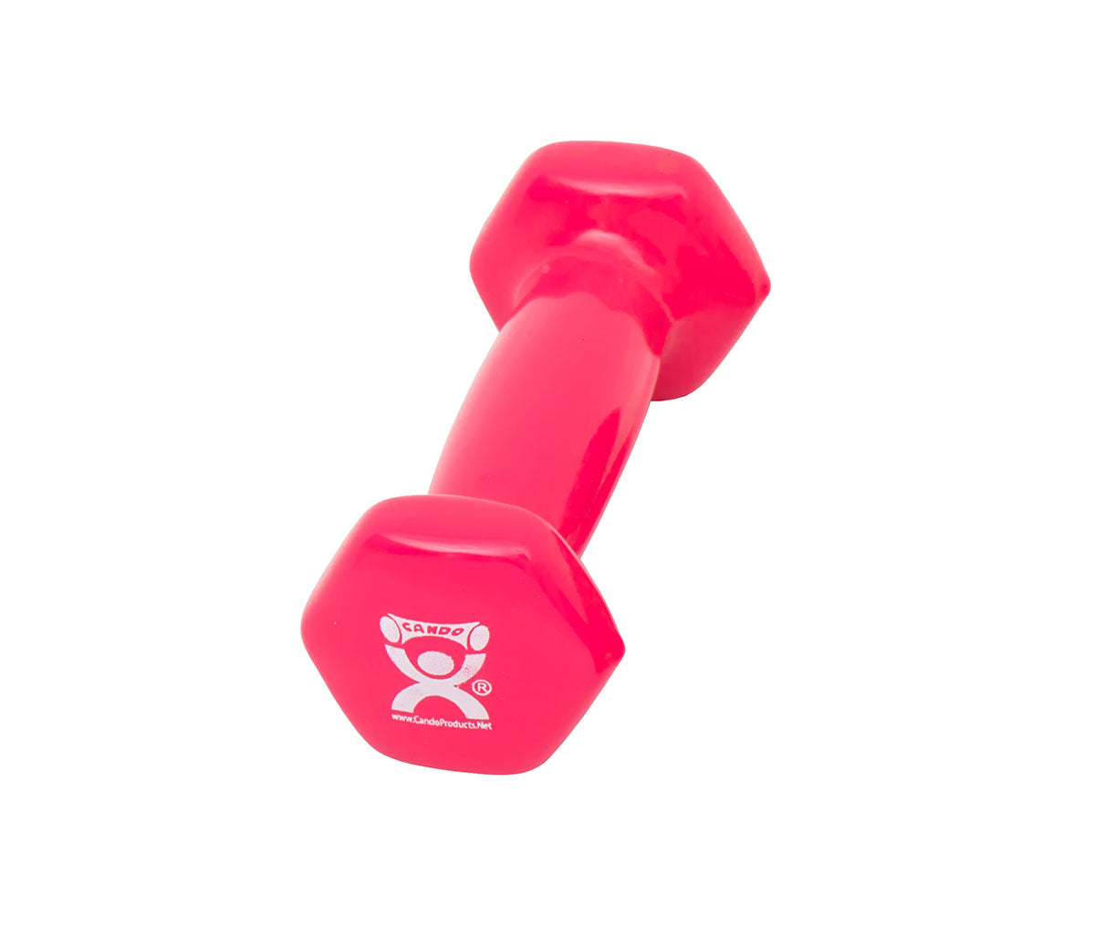 CanDo vinyl coated dumbbell - 1 lb - Pink, each