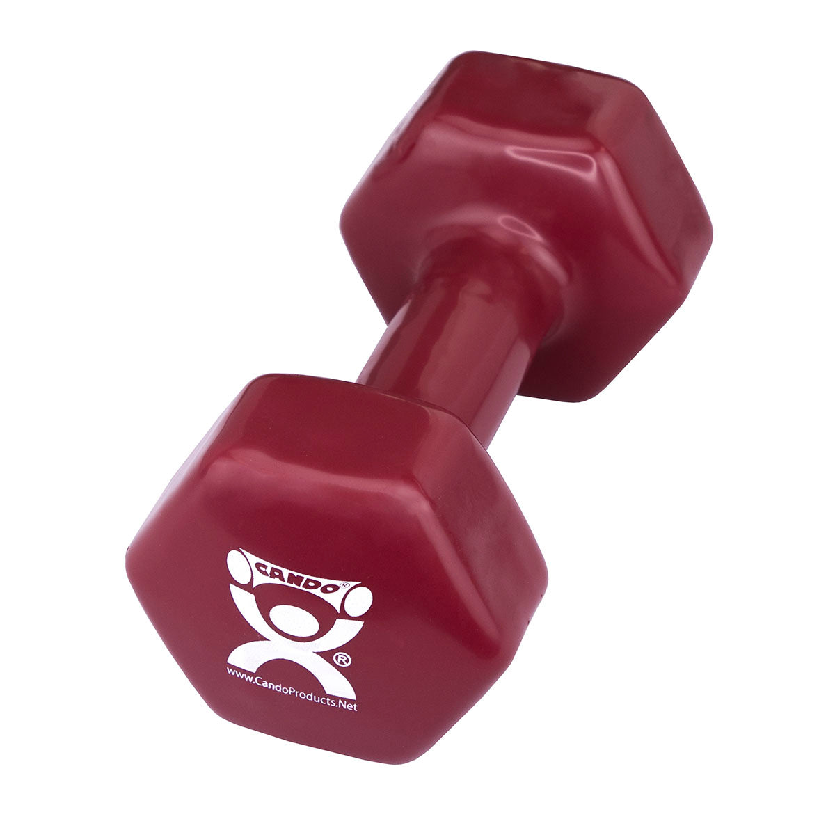 CanDo Vinyl Coated Dumbbell, Maroon (12 lb), Each