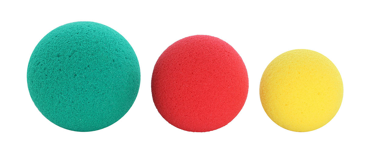 CanDo Memory Foam Squeeze Ball - 3-piece sets (yellow, red, green), dozen