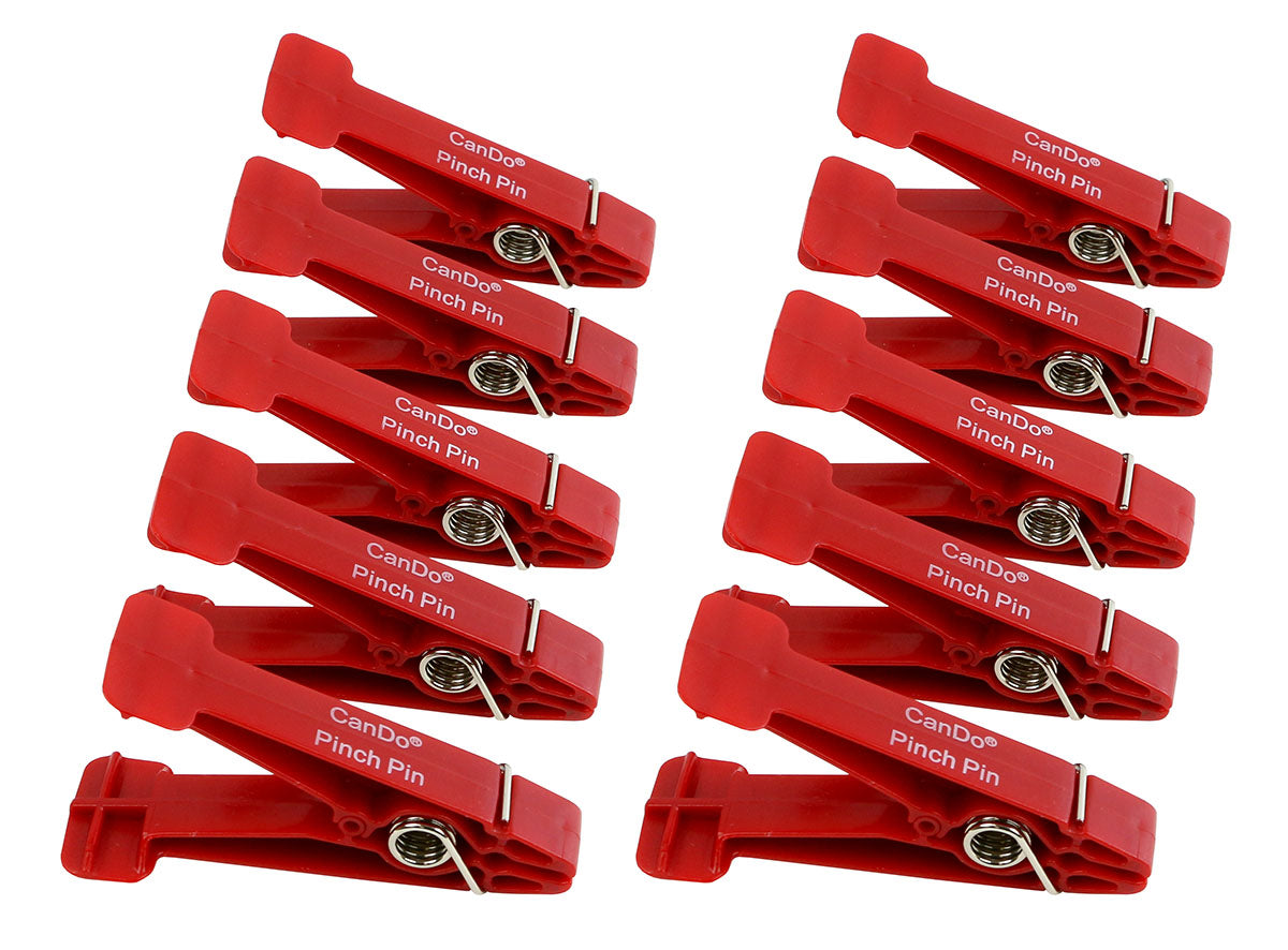 CanDo Graded Pinch Finger Exerciser, Replacement Pinch Pins, Set of 10, Red (Light)