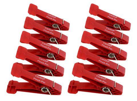 CanDo Graded Pinch Finger Exerciser, Replacement Pinch Pins, Set of 10, Red (Light)