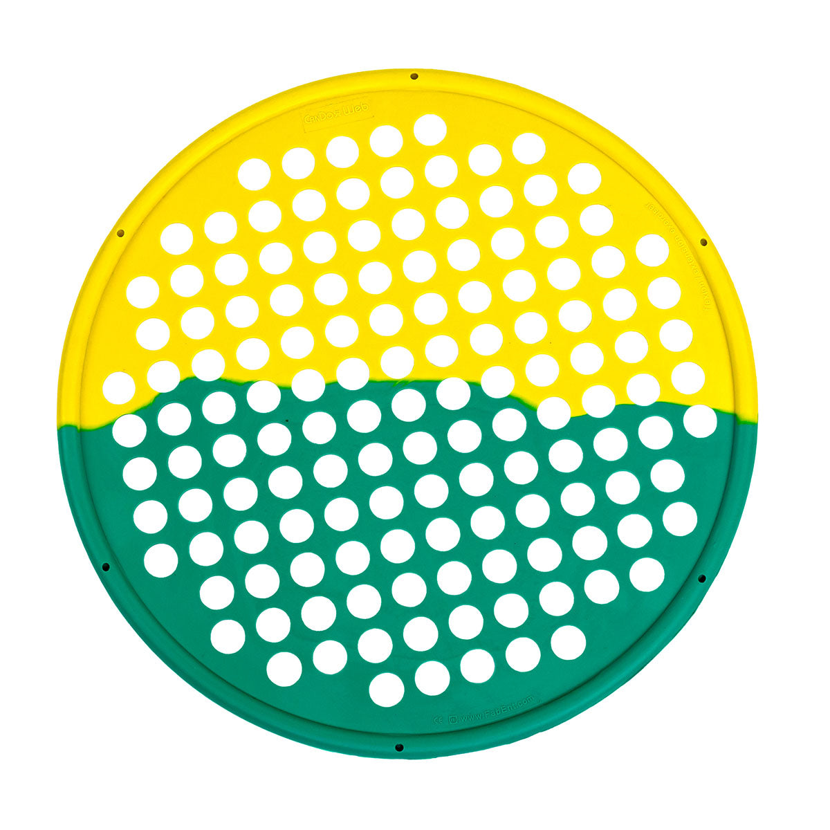 CanDo Hand Exercise Web - Low Powder - 14" Diameter - multi-resistance, Yellow/Green