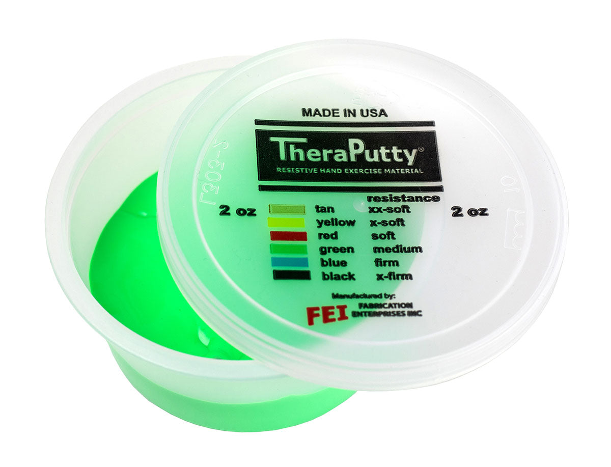 CanDo Theraputty Exercise Material - 2 oz - Green - Medium