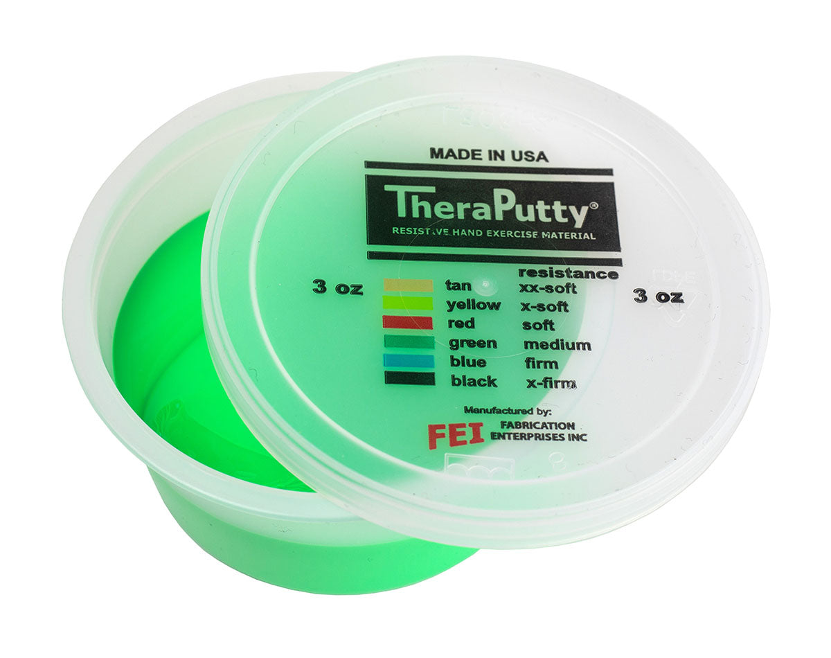 CanDo Theraputty Exercise Material - 3 oz - Green - Medium