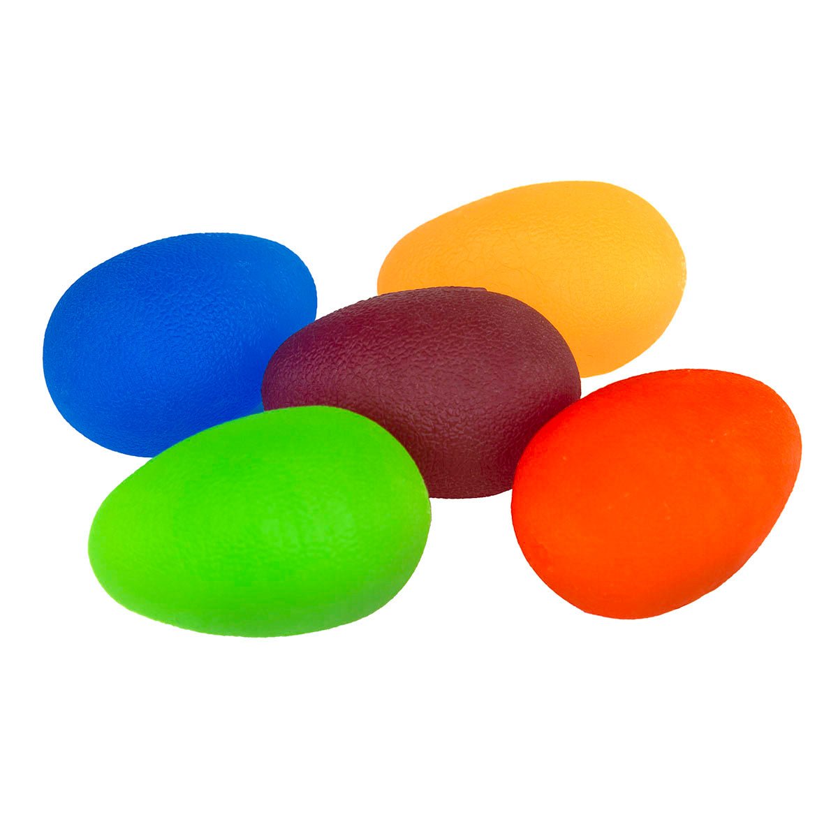 Eggsercizer Hand Exerciser, 5-Piece Set (1 ea: Peach, Orange, Green, Blue, Purple)