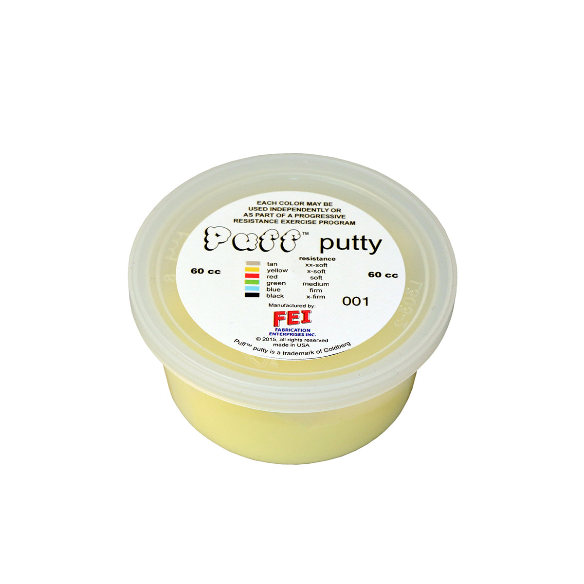 Puff LiTE Exercise Putty - x-soft - yellow - 60cc