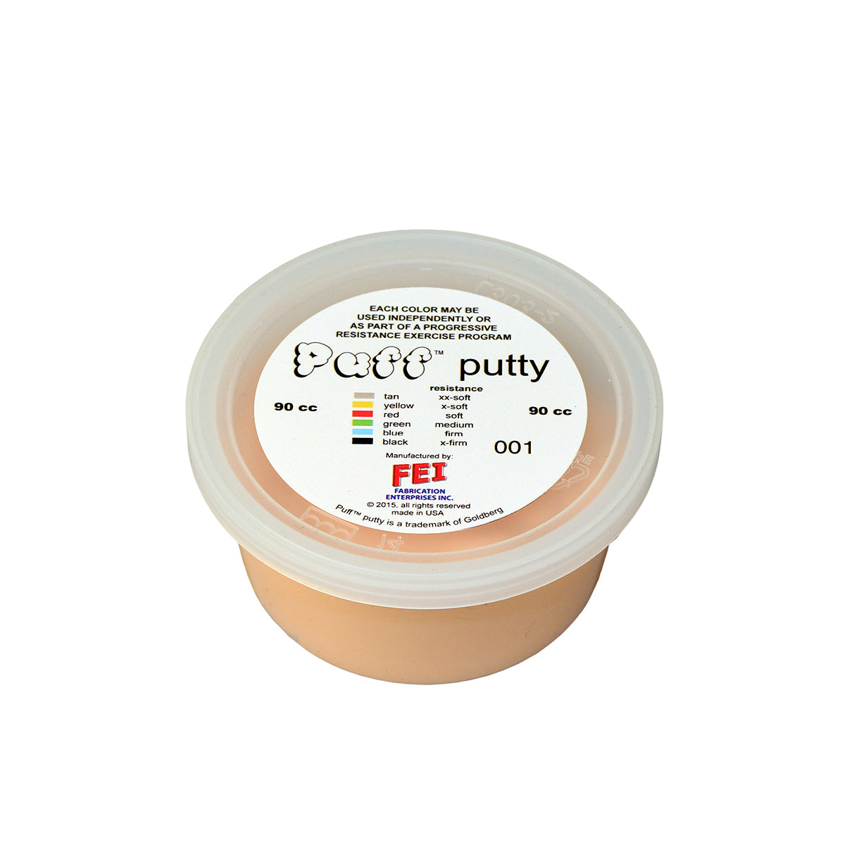 Puff LiTE Exercise Putty - xx-soft - tan - 90cc