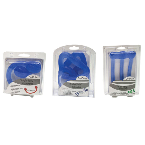 CanDo Jelly Expander Single, Double and Triple Exerciser Kit - blue - heavy