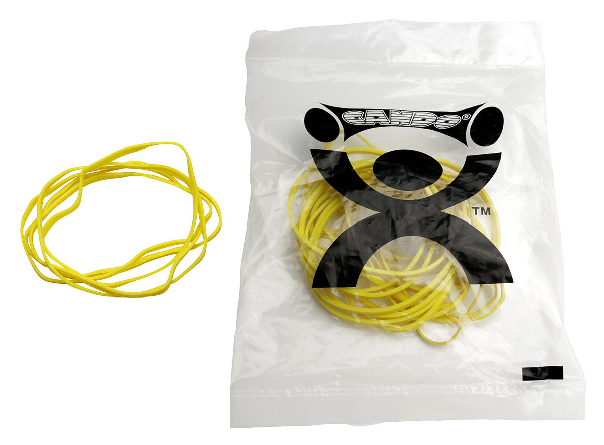 CanDo Hand Exerciser - Additional Latex Bands - Yellow - X-Light - 25 Bands Only