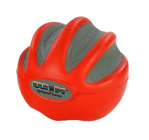 CanDo Digi-Squeeze hand exerciser - Medium - Red, light 