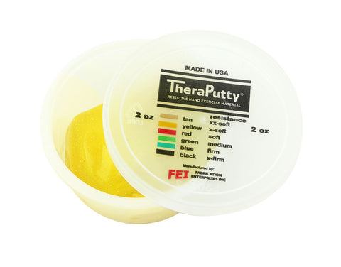 CanDo Sparkle Theraputty Exercise Material - 2 oz - Yellow - X-Soft