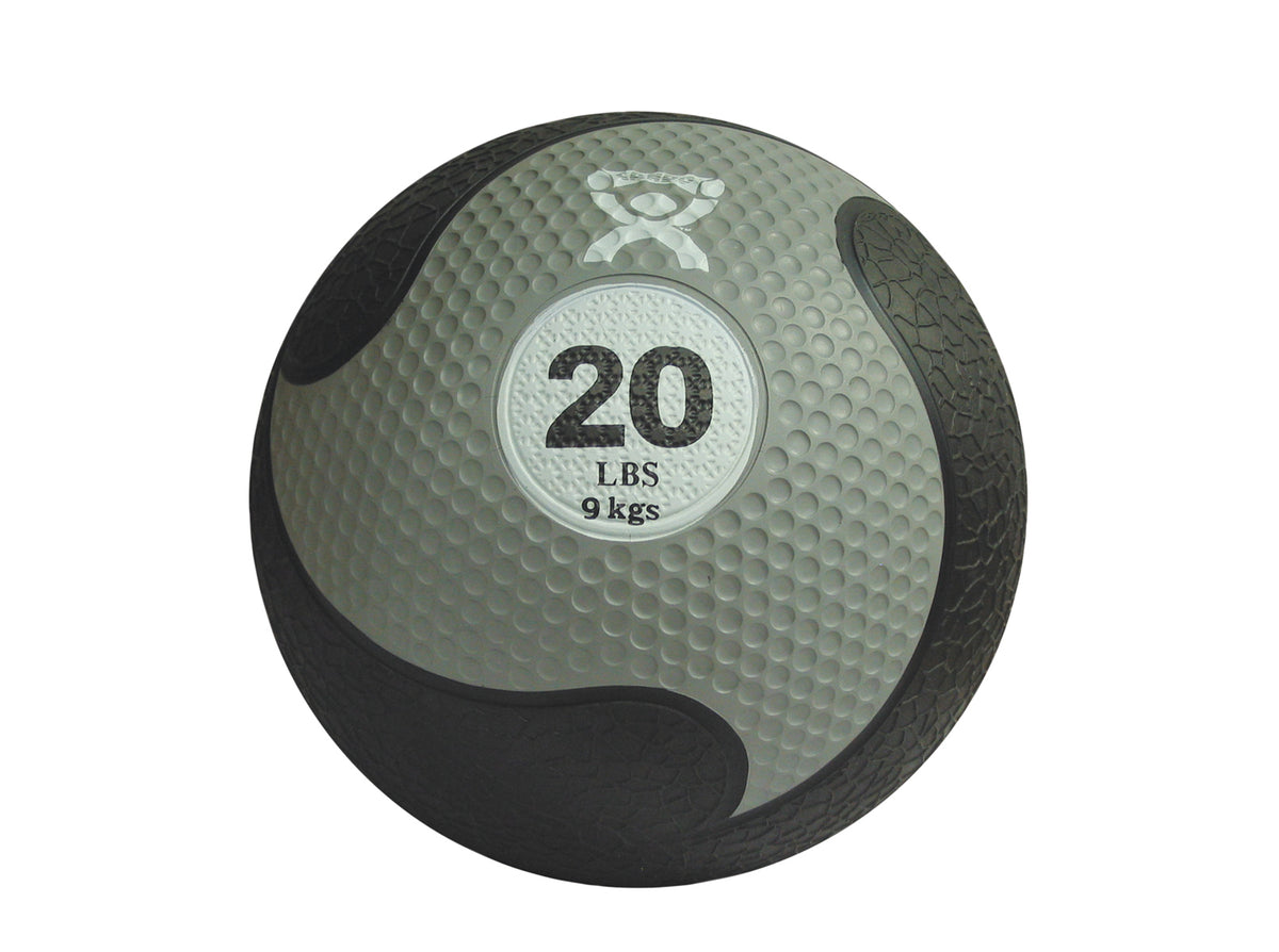 CanDo, Firm Medicine Ball, 11" Diameter, Silver, 20 lbs.