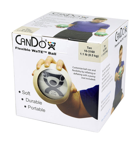 CanDo WaTE Ball - Hand-held Size - Tan - 5" Diameter - 1.1 lb