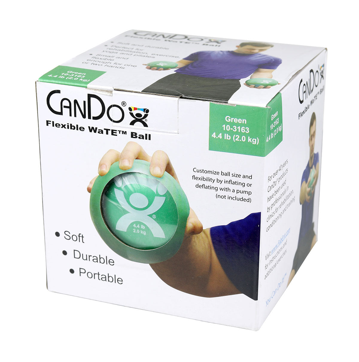 CanDo WaTE Ball - Hand-held Size - Green - 5" Diameter - 4.4 lb