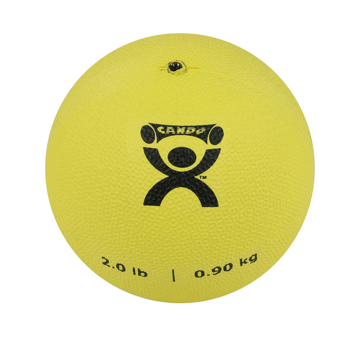 CanDo, Soft and Pliable Medicine Ball, 5" Diameter, Yellow, 2 lbs.