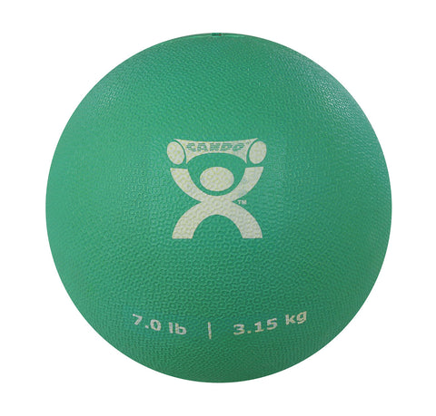 CanDo, Soft and Pliable Medicine Ball, 7" Diameter, Green, 7 lbs.