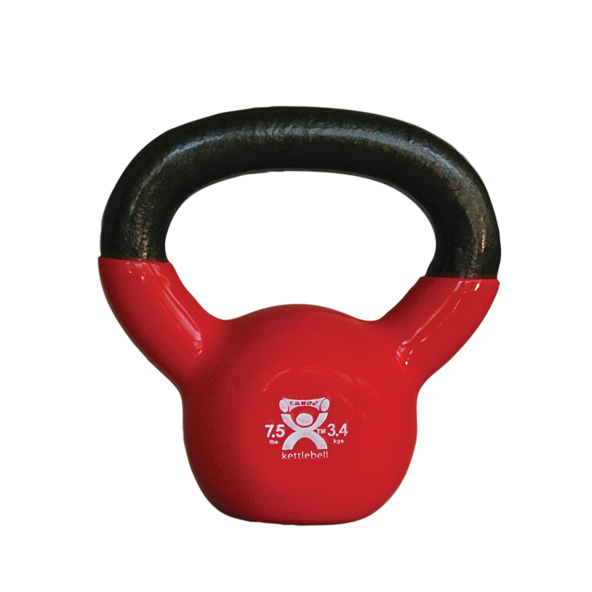 CanDo vinyl-coated kettlebell - Red - 7.5 lb