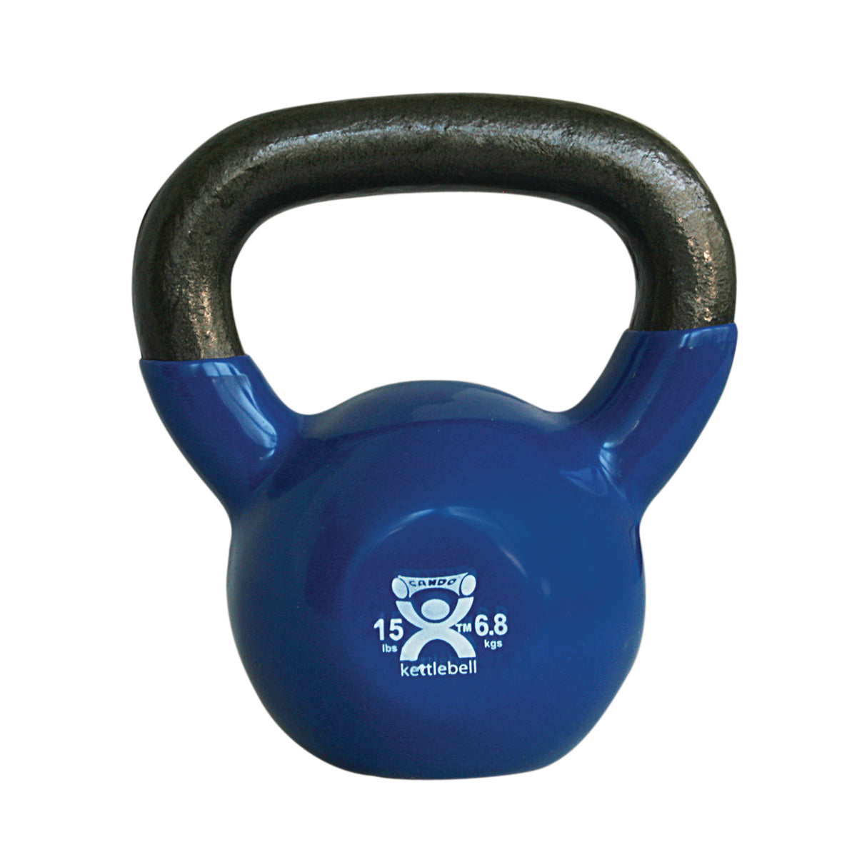 CanDo vinyl-coated kettlebell - Blue - 15 lb