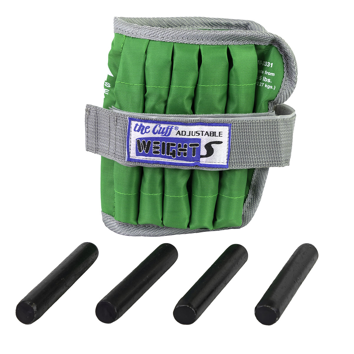 The Adjustable Cuff ankle weight - 5 lb - 10 x 0.5 lb inserts - Green - each