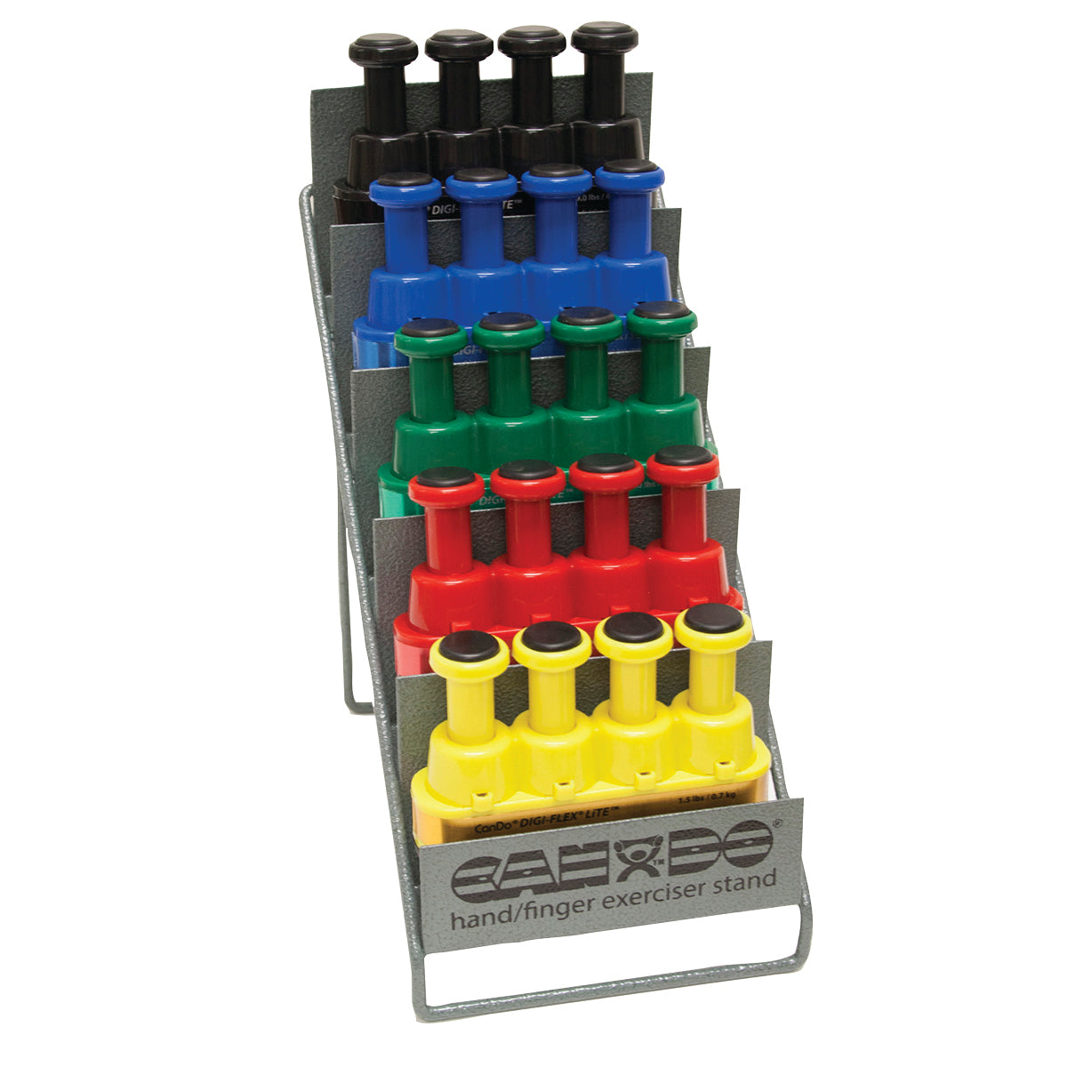 Digi-Flex LITE - Set of 5 (1 each: yellow, red, green, blue, black) with Metal Stand