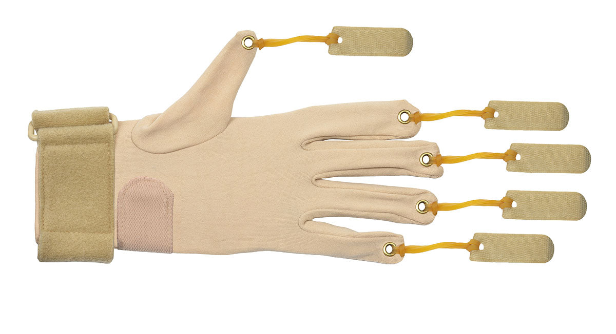 CanDo Deluxe with Thumb Finger Flexion Glove, L/XL Left