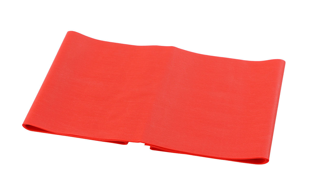 CanDo Low Powder Exercise Band - 4' length - Red - light