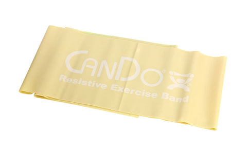 CanDo Latex Free Exercise Band - 5' length - Tan - xx-light