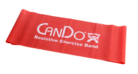 CanDo Latex Free Exercise Band - 5' length - Red - light