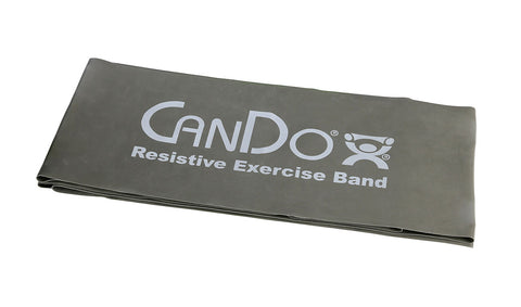 CanDo Latex Free Exercise Band - 5' length - Silver - xx-heavy