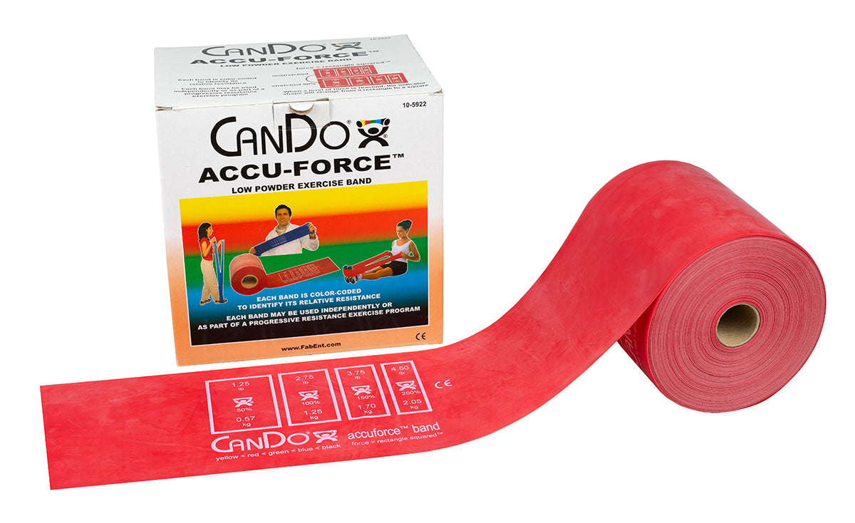 CanDo AccuForce Exercise Band - 50 yard roll - Red - light