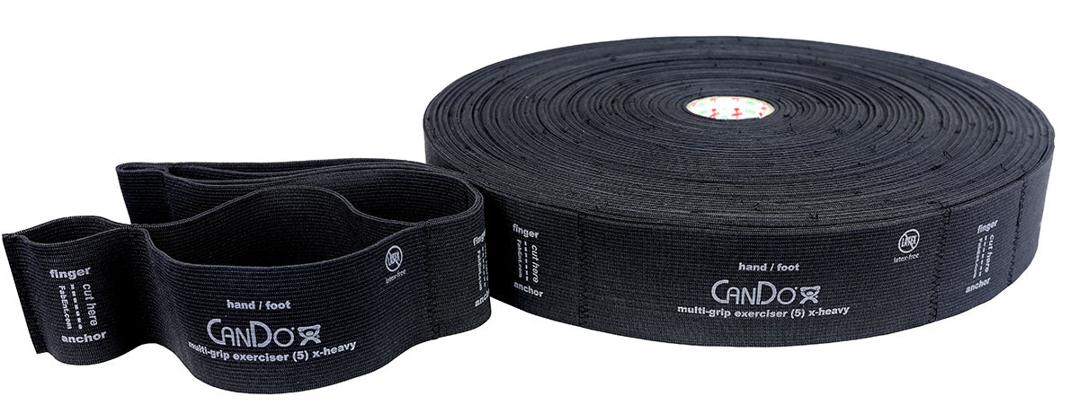 CanDo Multi-Grip Exerciser 30 Yard Roll, X-Heavy, Black