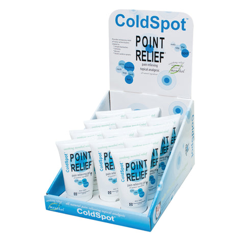 Point Relief ColdSpot Lotion - Retail Display with 12 x 4 oz Gel Tube