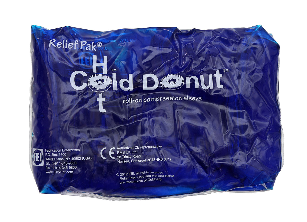 Relief Pak Cold n' Hot Donut Compression Sleeve - small (for 15-21" circumference) - Case of 10