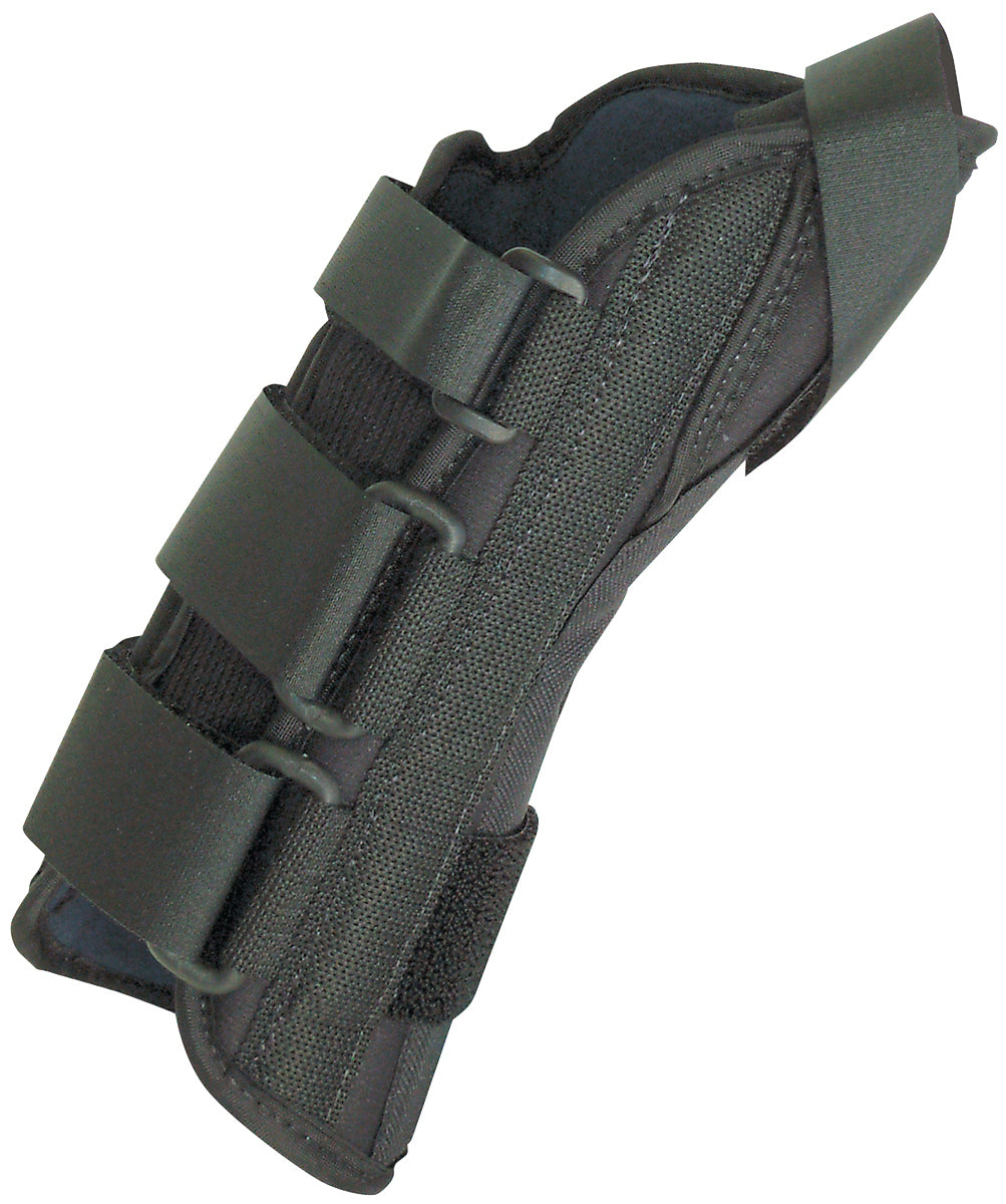 8" soft wrist splint left, small 6-7" with abducted thumb