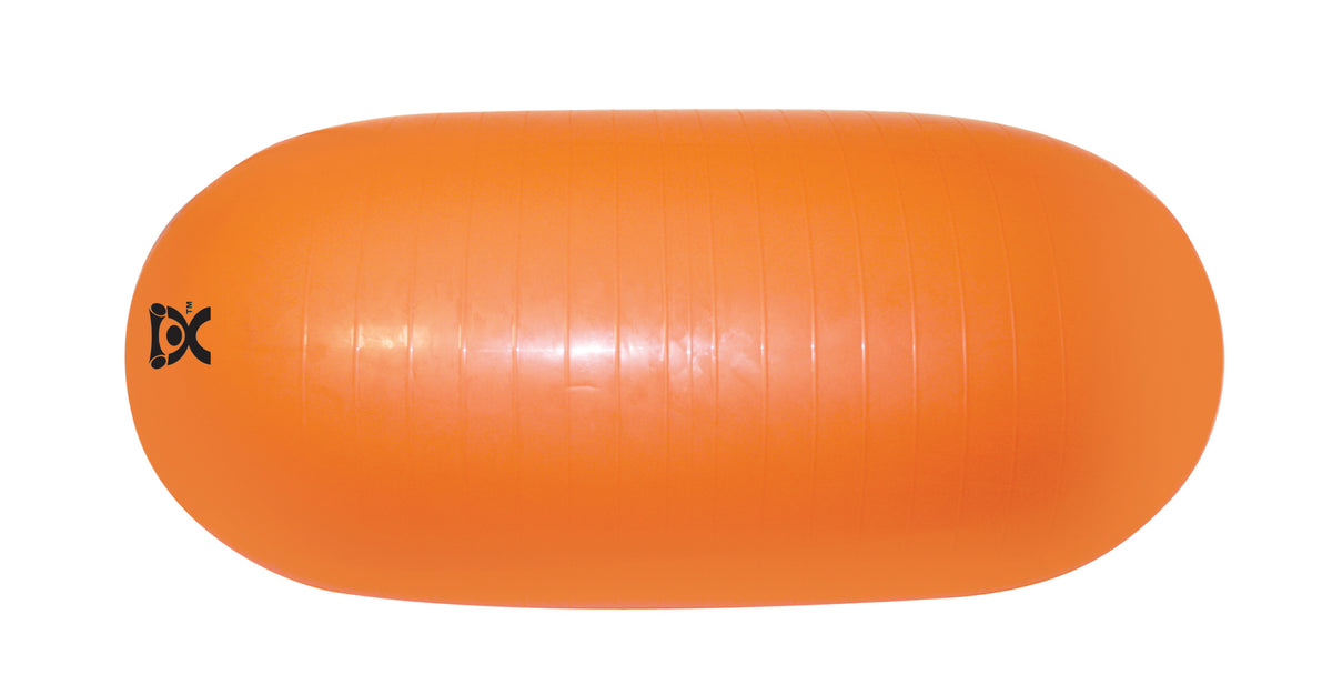 CanDo Inflatable Exercise Straight Roll - Orange - 20" Dia x 43" L (50 cm Dia x 100 cm L)