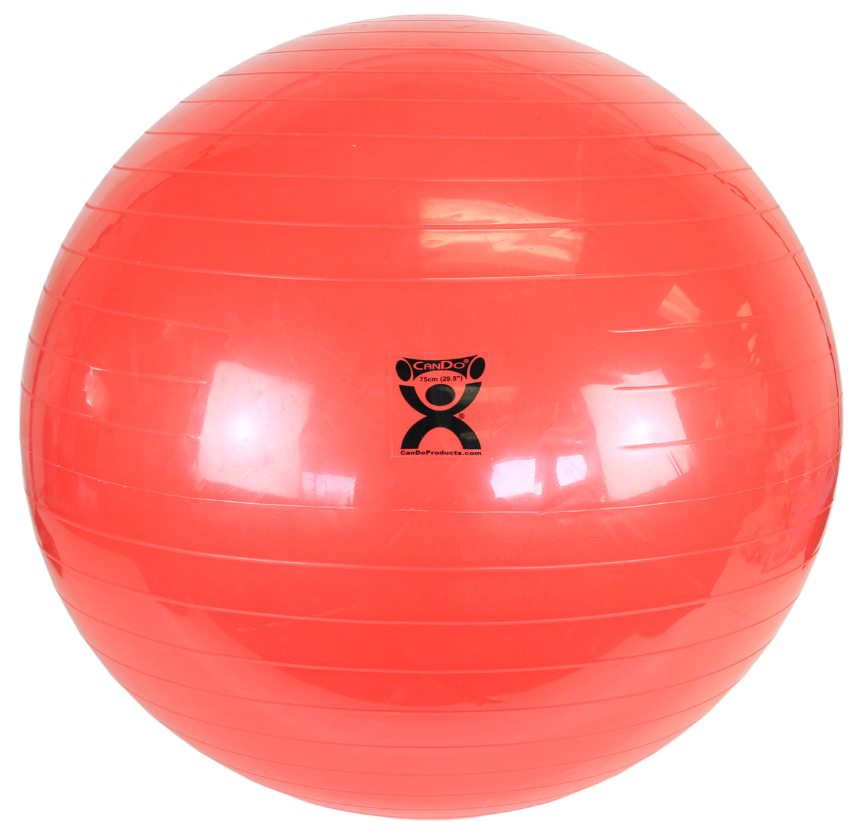 CanDo Inflatable Exercise Ball - Red - 30" (75 cm)