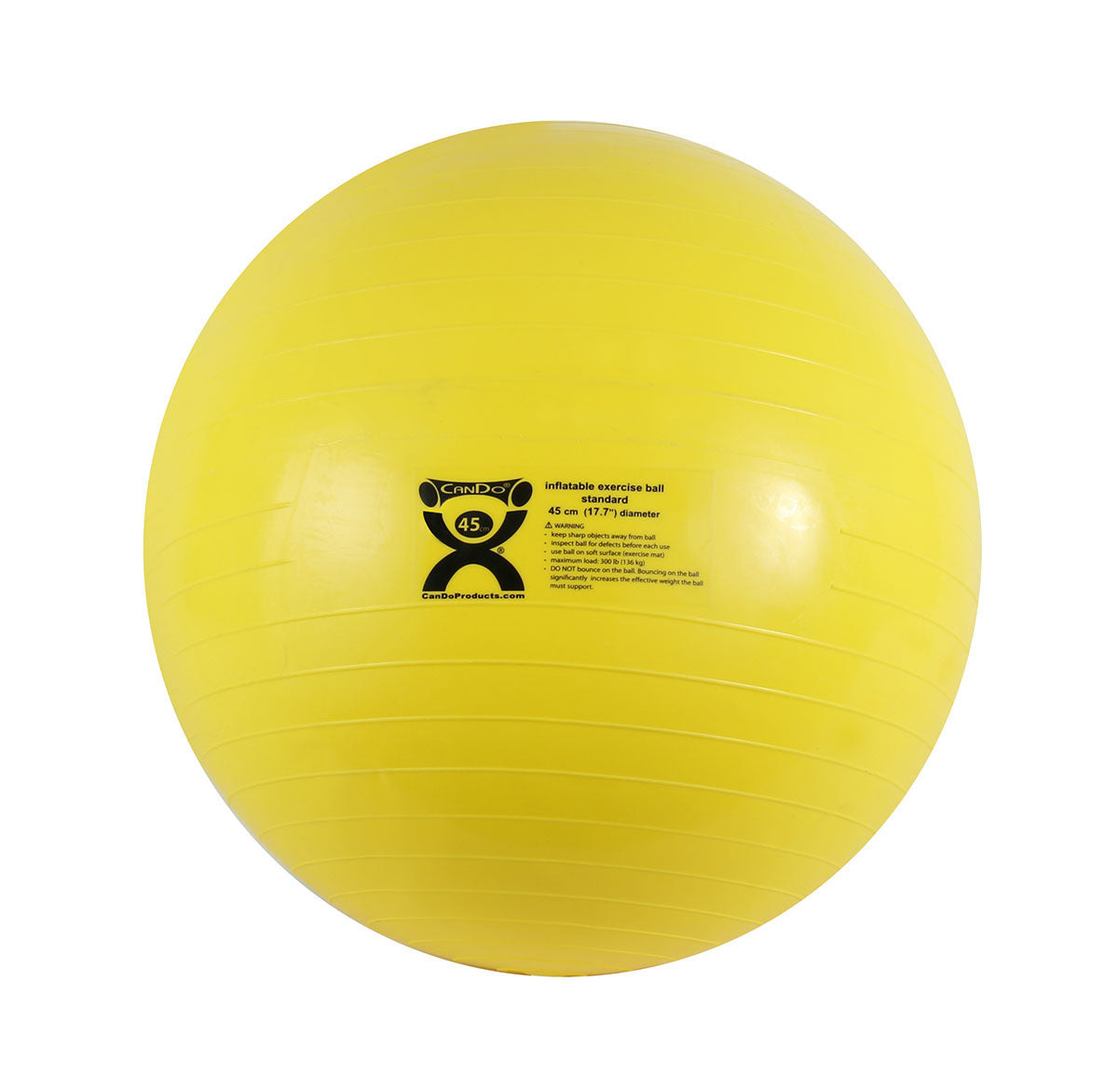 CanDo inflatable ABS ball, 45 cm (17.7 in), yellow 