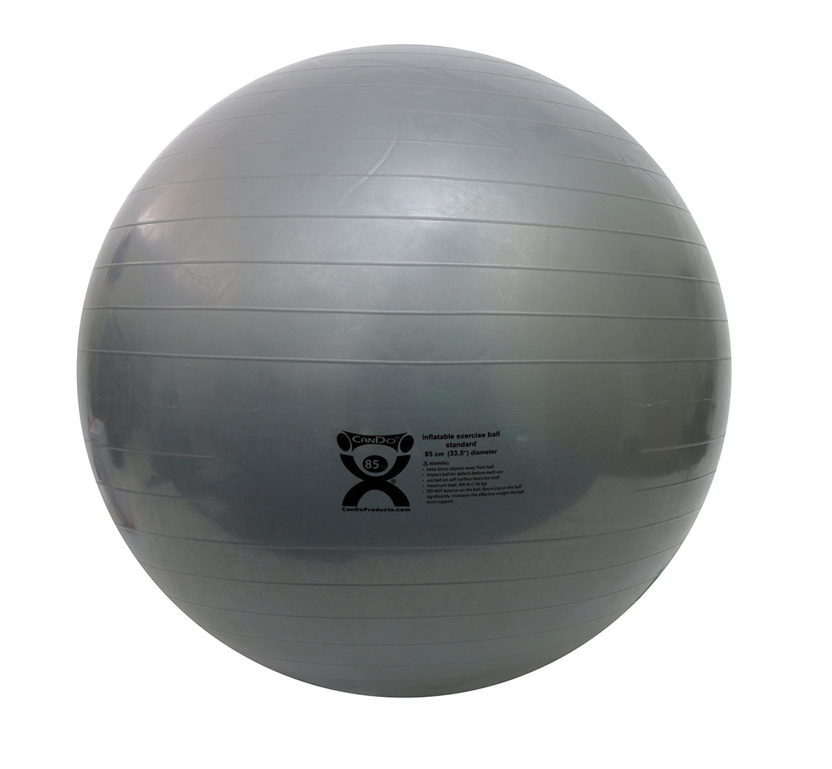 CanDo inflatable ABS ball, 85 cm (33.5 in), silver 