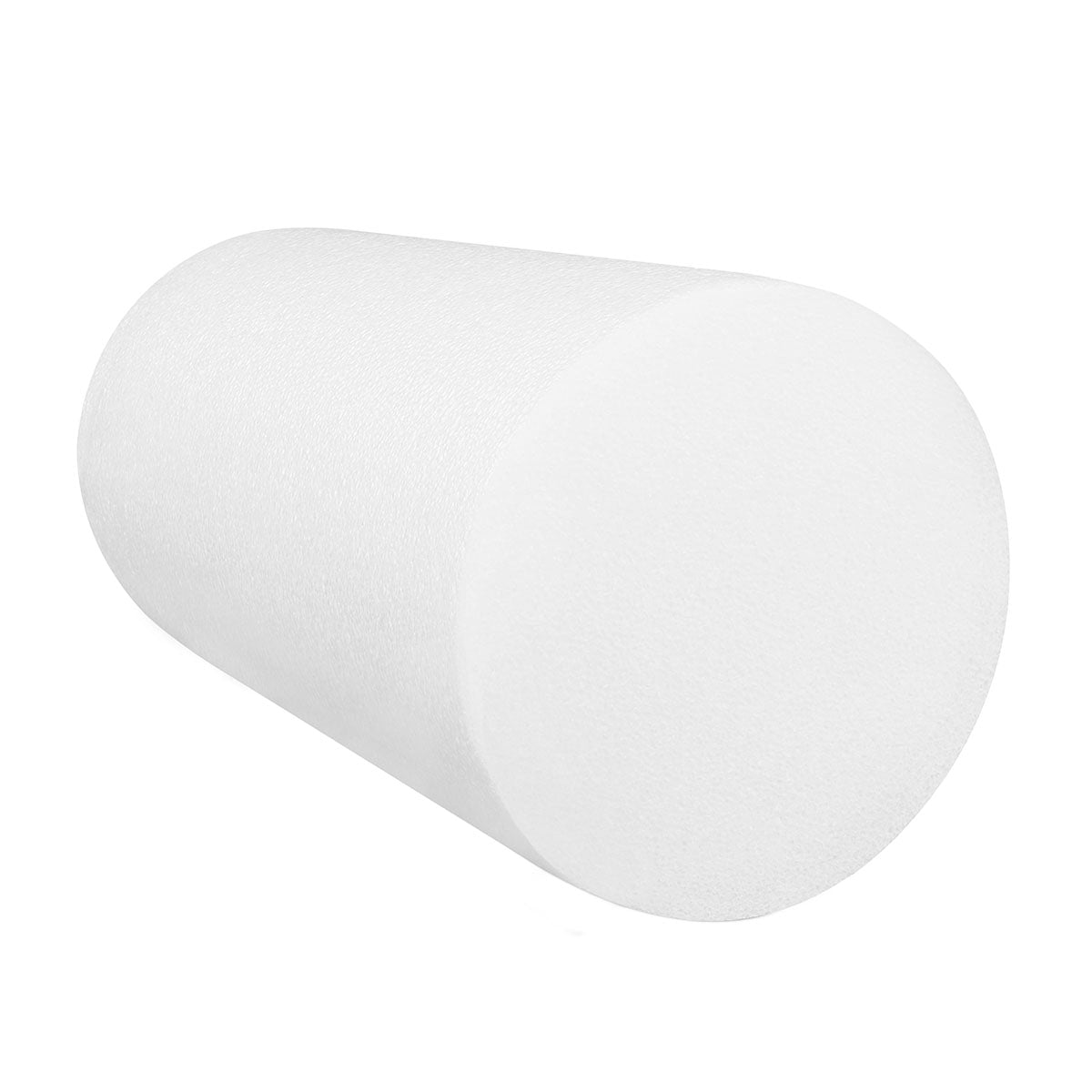 CanDo Foam Roller - White PE Foam - 6" x 12" - Round - Case of 36