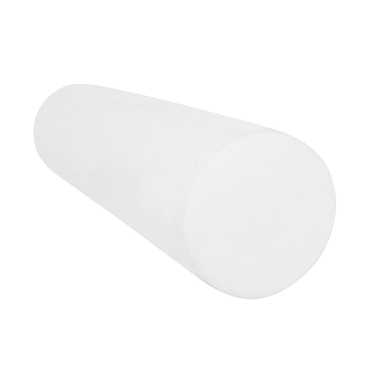 CanDo Foam Roller - Slim - White PE foam - 3" x 12" - Round