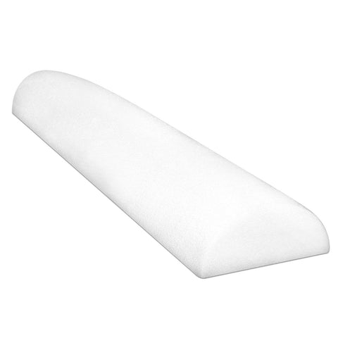 CanDo Foam Roller - White PE foam - 4" x 36" - Half-Round